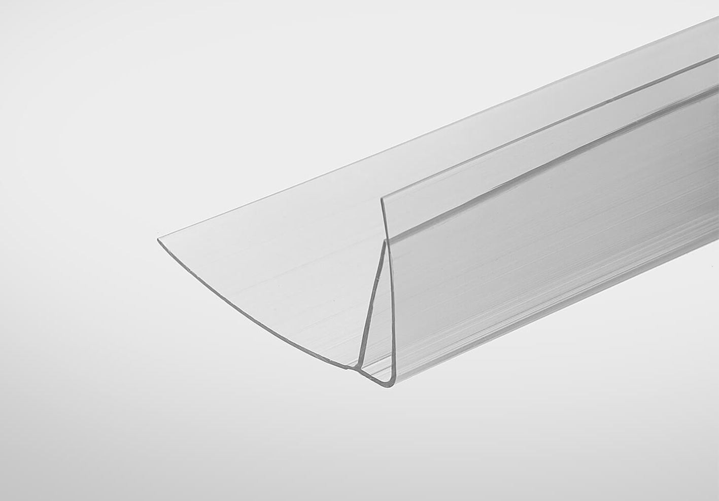 Профиль пристенный  8-10*6000 прозрачный Эко