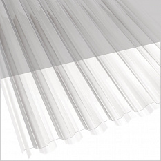 Профилированный монолитный поликарбонат 0.8х1260х6000 POLIC GRECA прозрачный