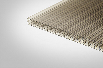 Сотовый поликарбонат Колибри TSK 16*2100*6000 бронзовый 30%