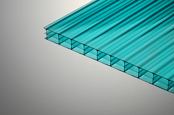 Сотовый поликарбонат Колибри 6*2100*6000 бирюзовый 52%