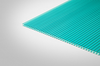 Сотовый поликарбонат Колибри 6*2100*6000 бирюзовый 52%